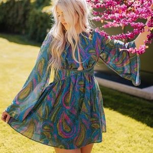 Revolve Alice McCall Swan Lake Mini Dress in Clover